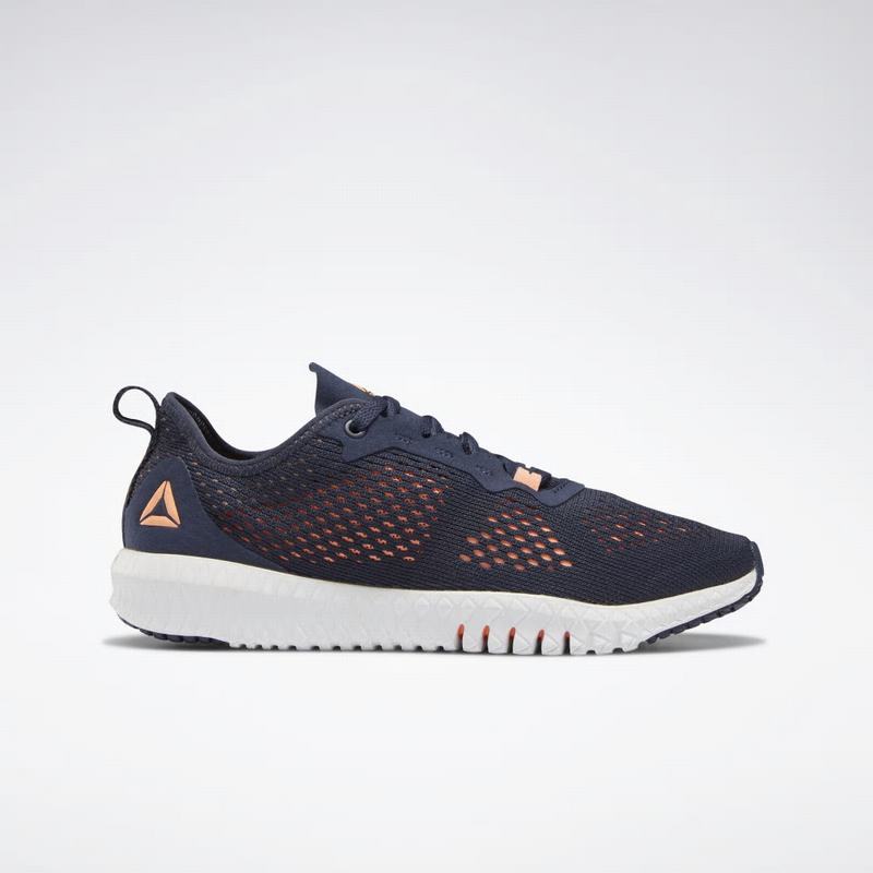 Adidasi Training Reebok Flexagon Dama Bleumarin/Portocalii/Albi Romania OM1527UP